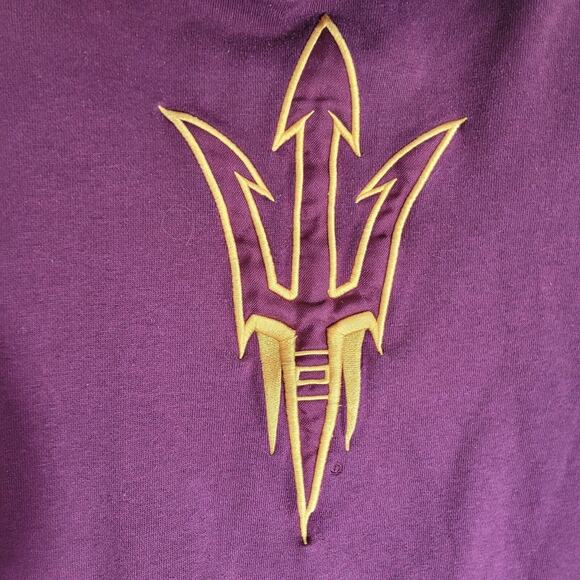 VTG Arizona State Sun Devils Sweatshirt Adult Medium Maroon Hoodie ASU Mens GUC - Picture 3 of 9